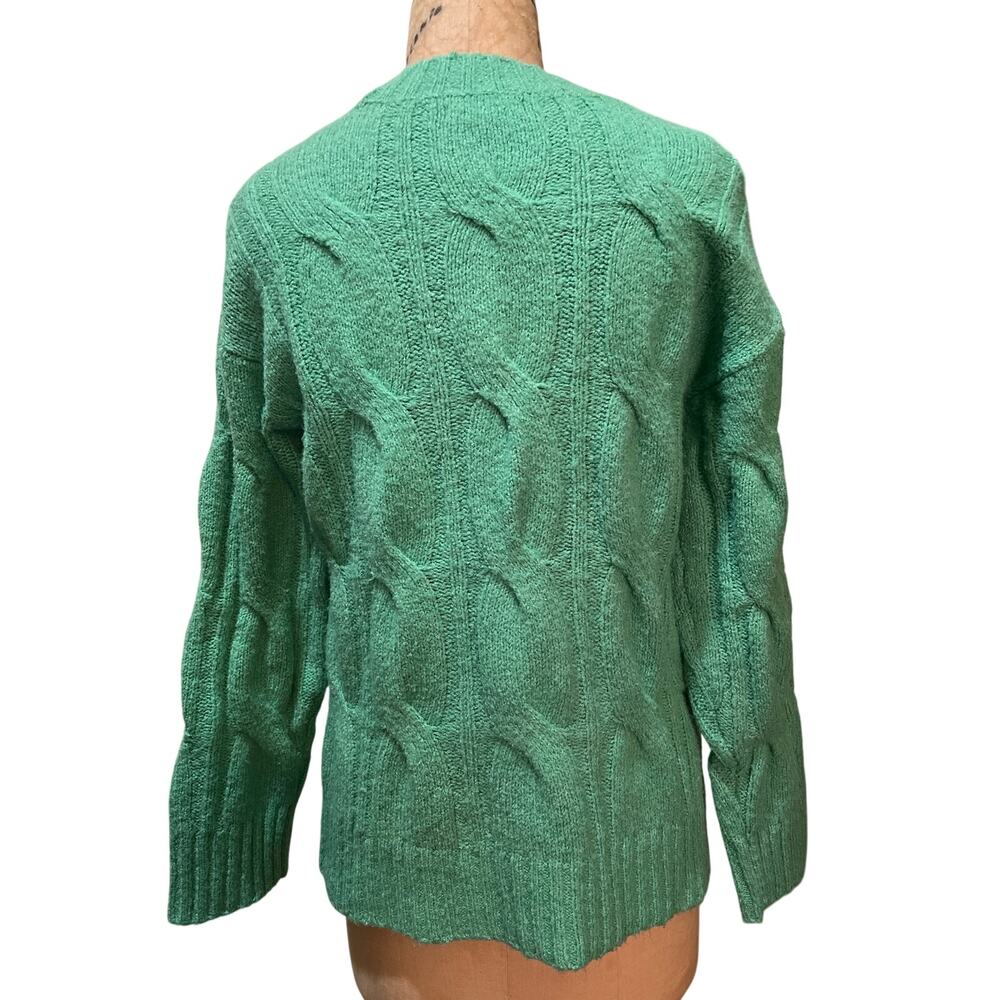American Eagle Woah So Soft Cable Knit Sweater Green Size XS - Picture 3 of 8